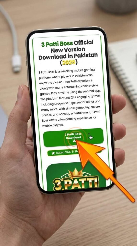 Step 1 showing how to tap the official download button to safely download an APK file